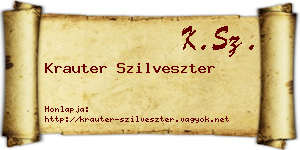 Krauter Szilveszter névjegykártya