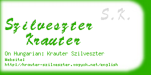 szilveszter krauter business card